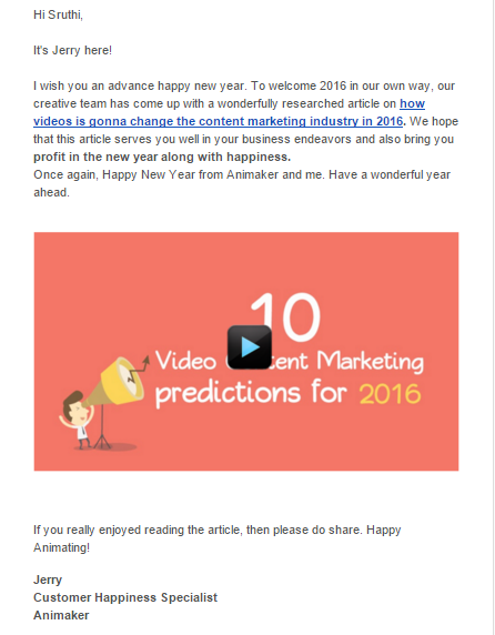 video in email