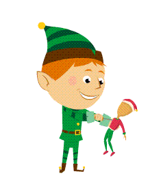 Elf making toys