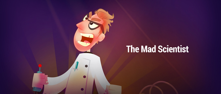 The mad scientist comic storytelling