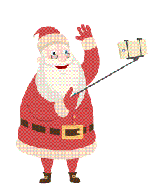 Santa taking selfie