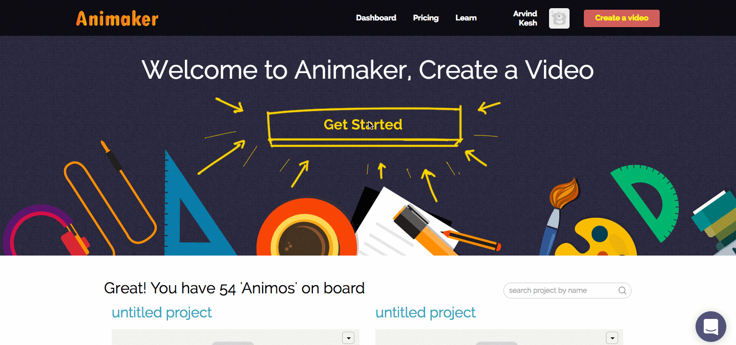 Animaker Vertical Video Selector