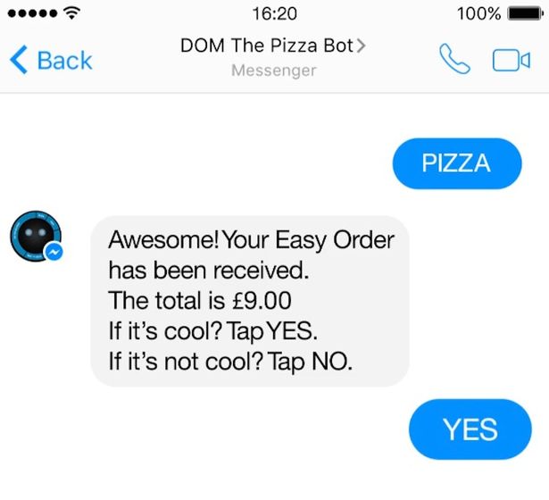 Dominoes Pizza Bot