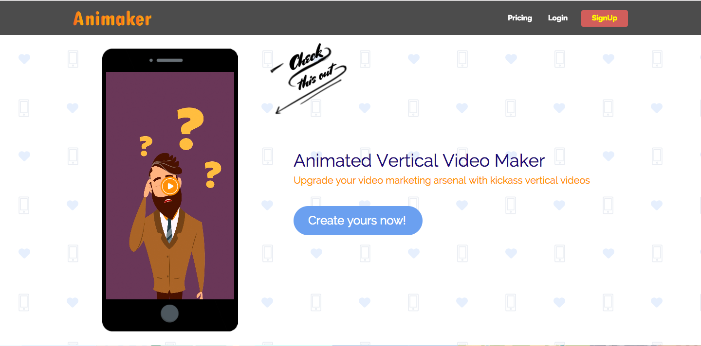 Vertical Video Landing Page
