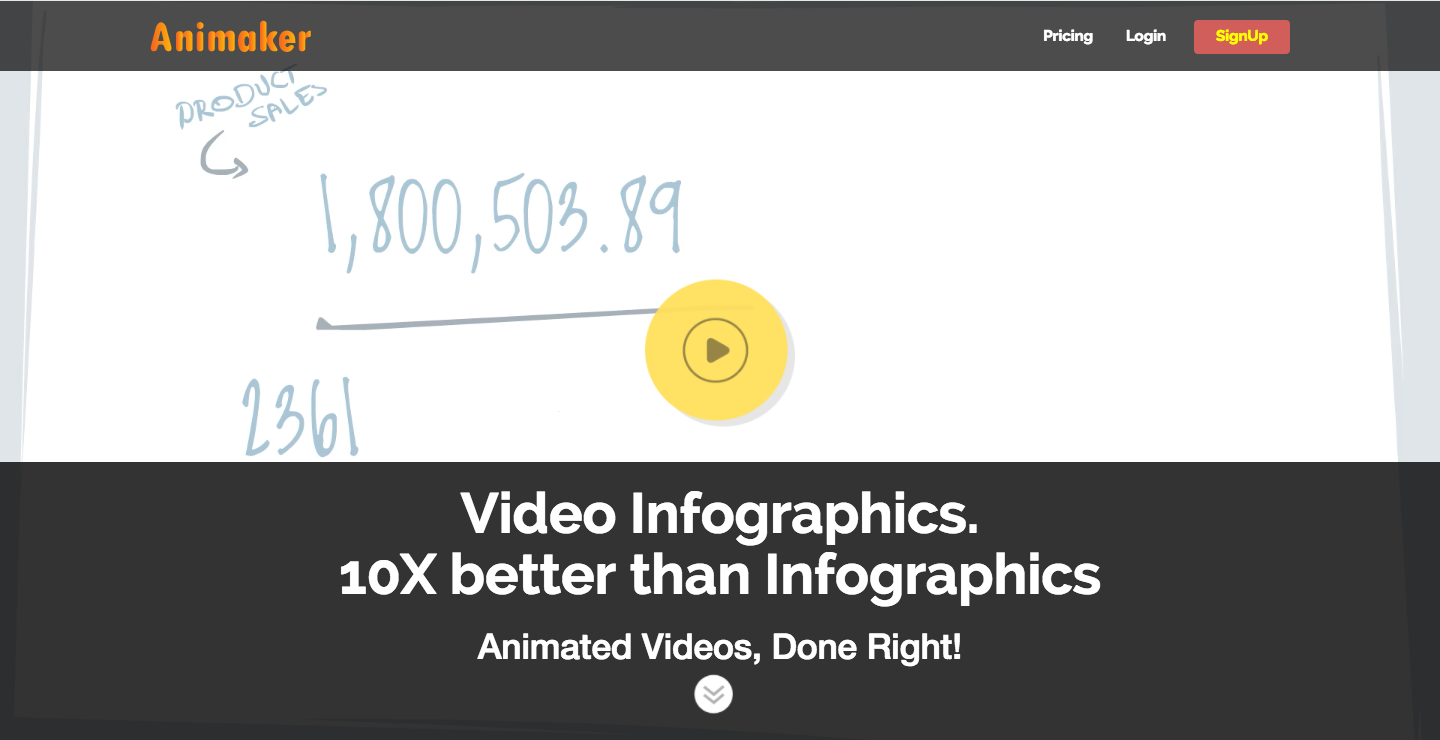 Video Infographics Landing Page