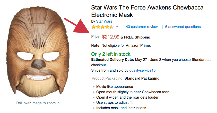 Chewbacca Mask Price