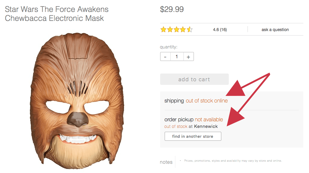 Chewbacca Mask Sold out