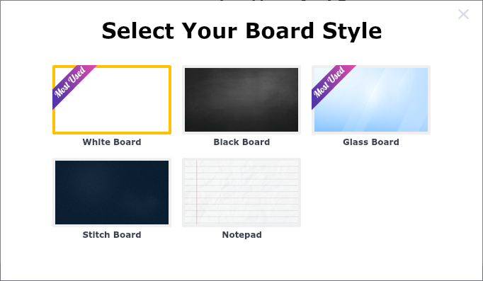 5 styles of whiteboard