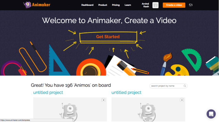 Animaker_dashboard