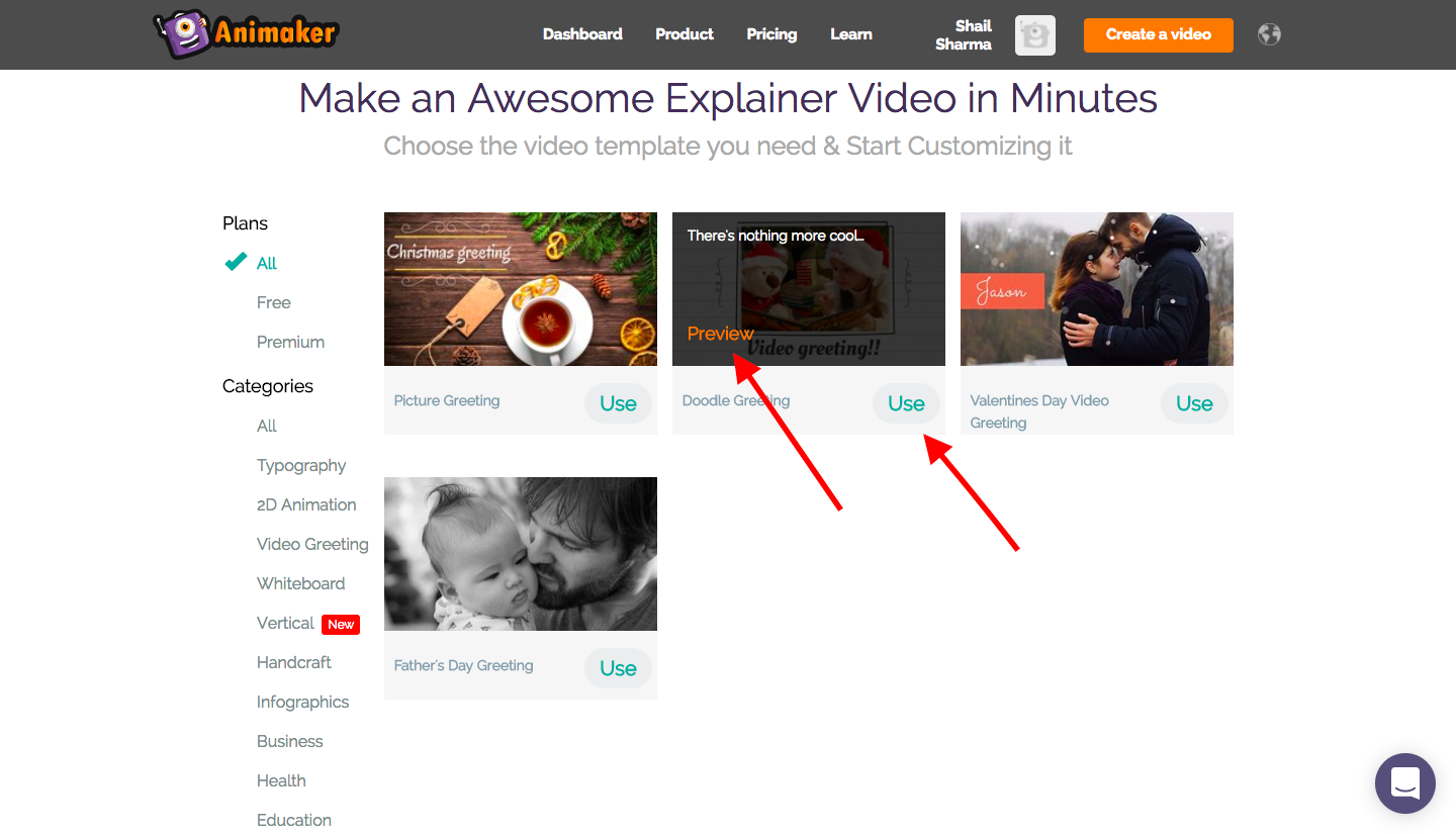 Photo video templates