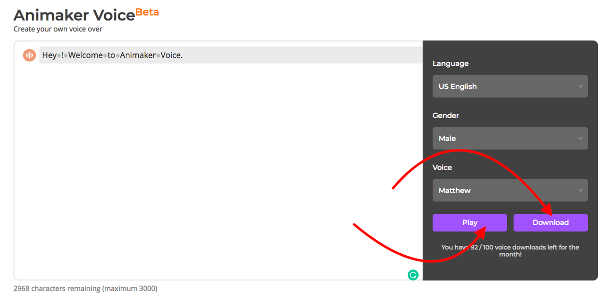 Animaker Voice - Play and download