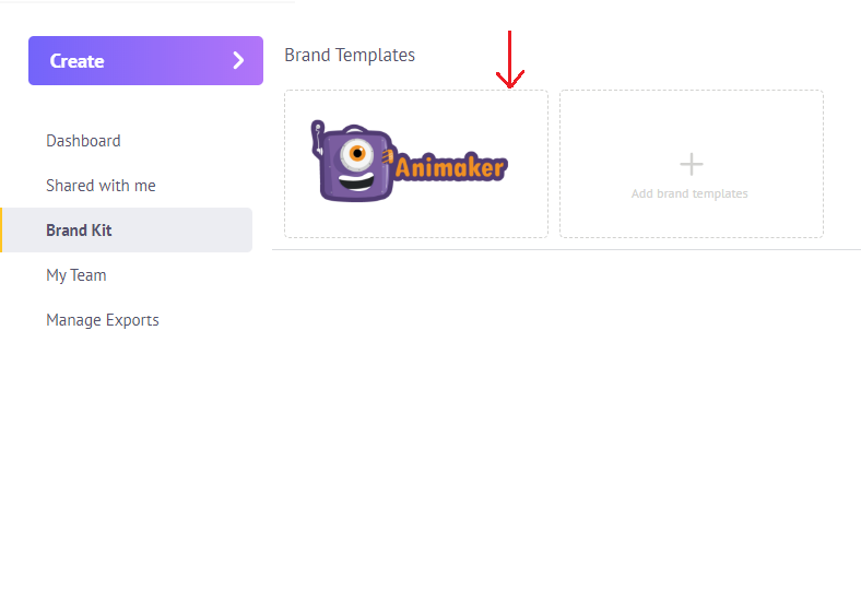Brand Templates section of your Brand-Kit