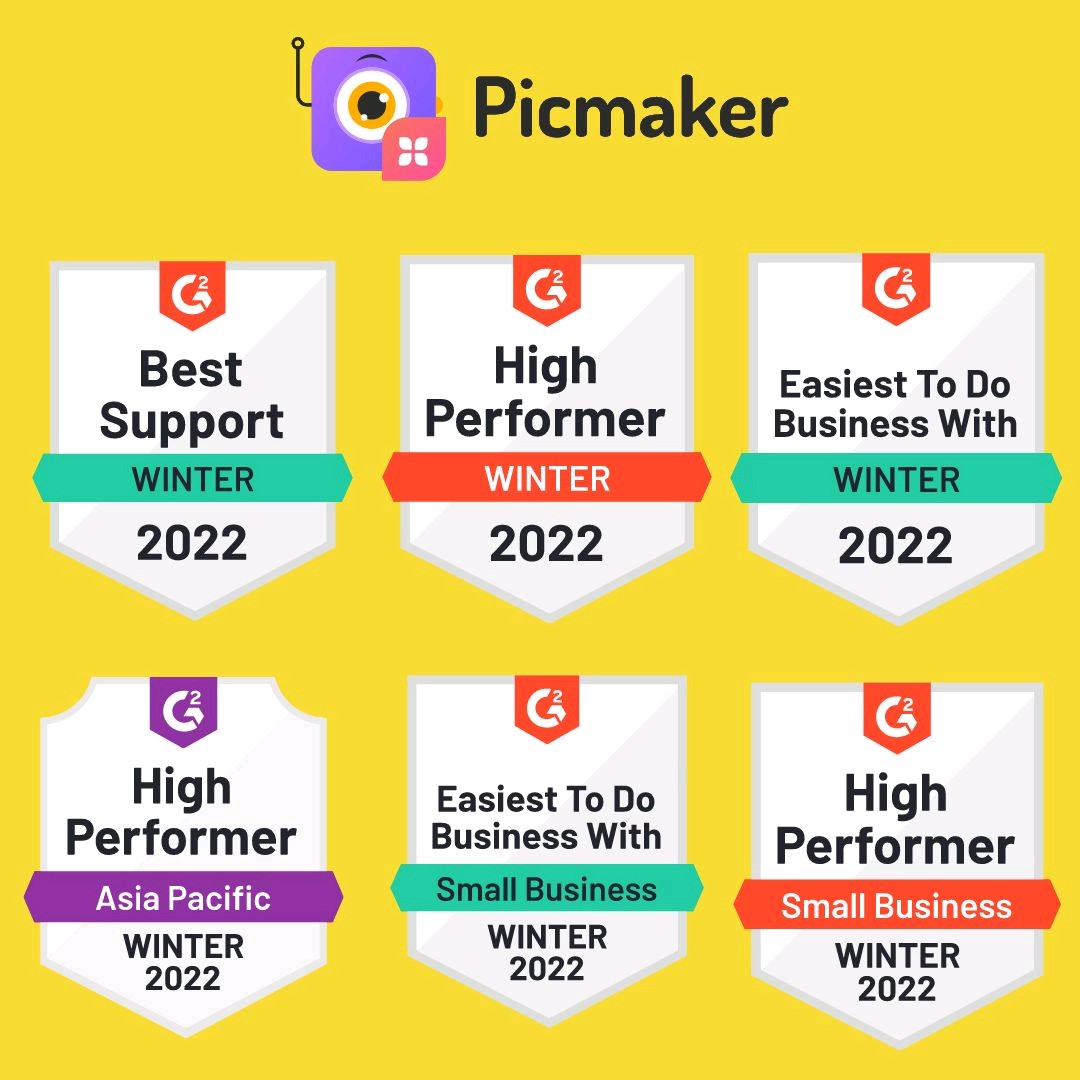 Picmaker won 6 G2 awards