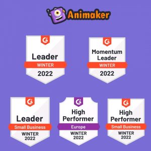 Animaker won 10+ G2 Awards!