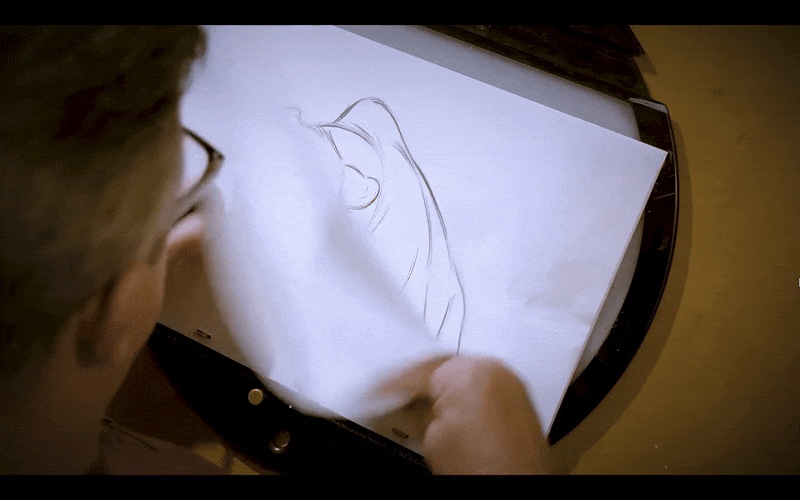 Traditional 2d animation tracing