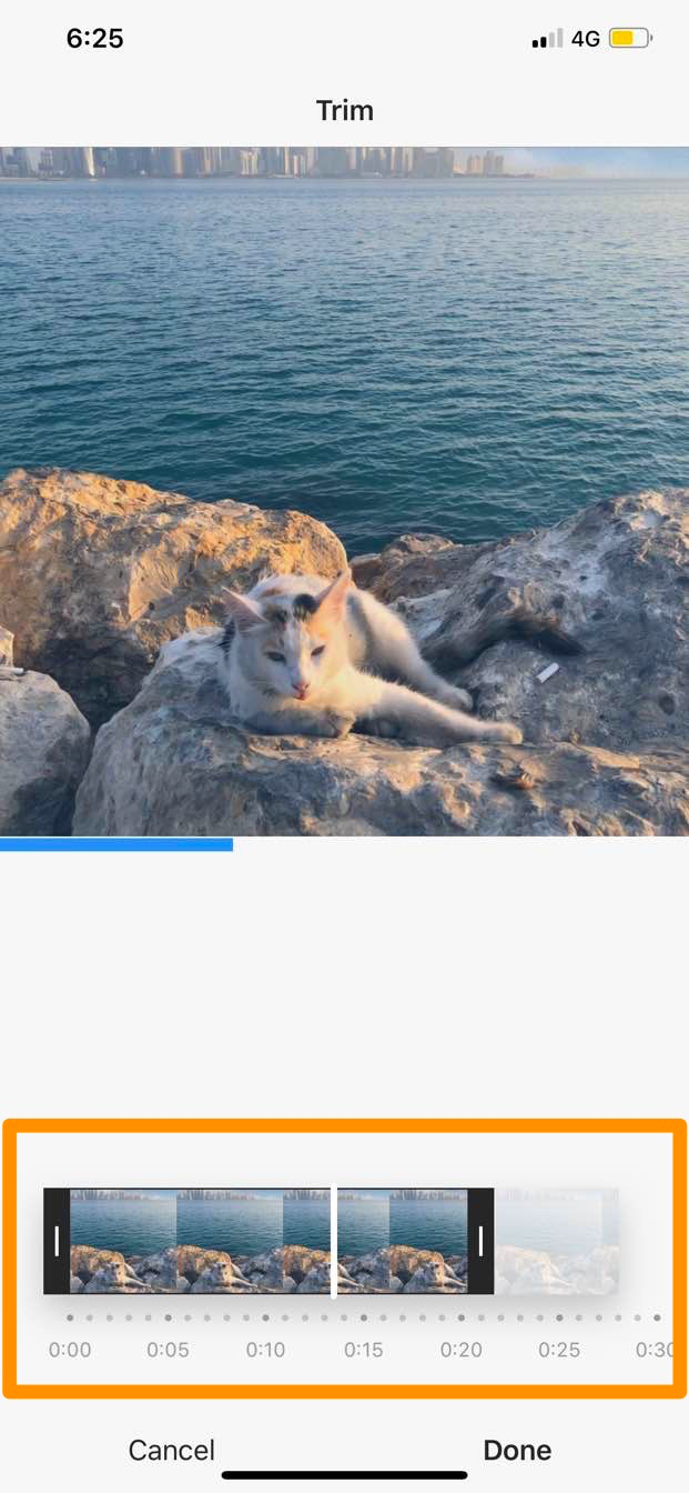 Instagram video trim feature
