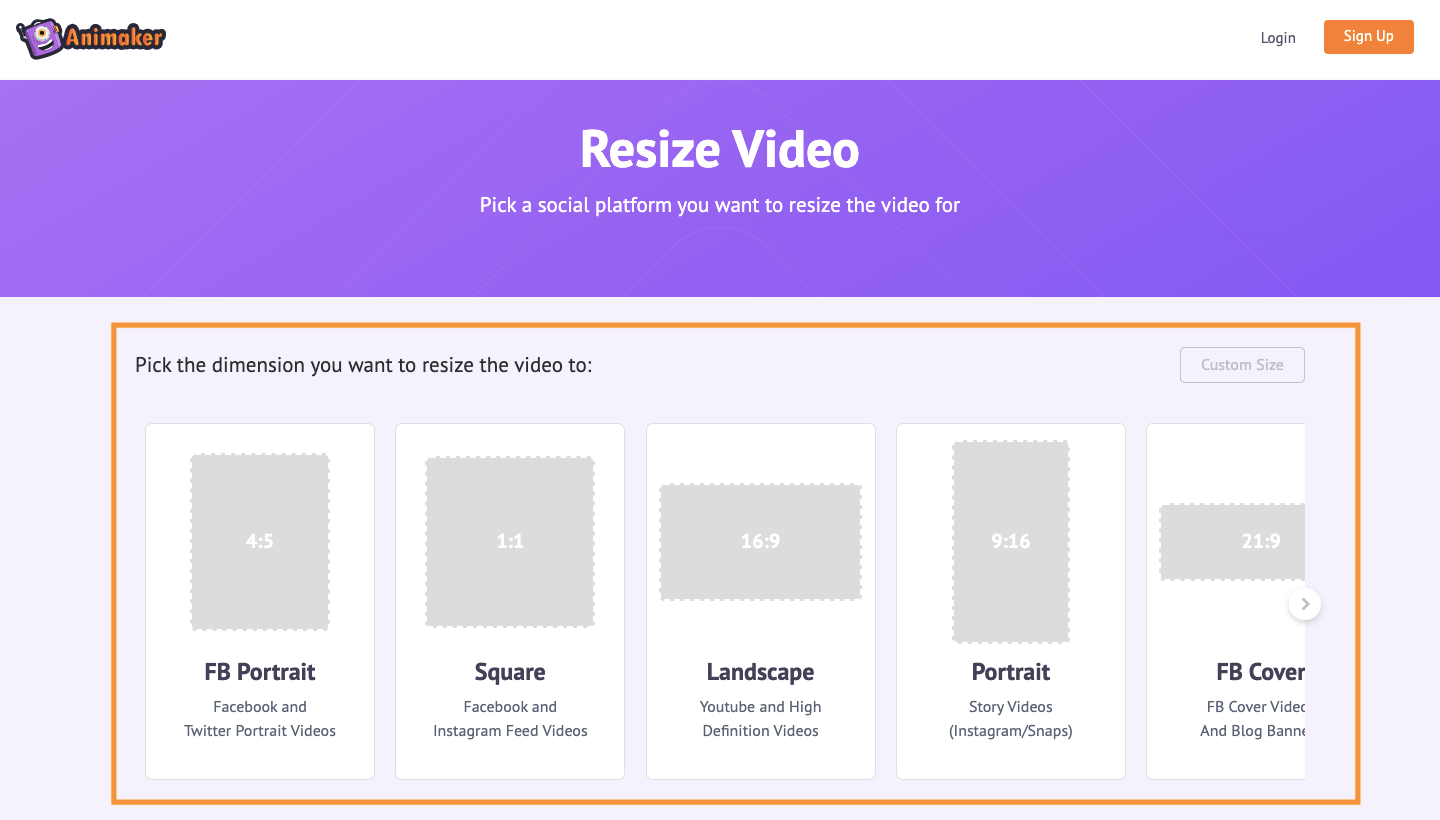 Pick ideal dimensions for instagram videos