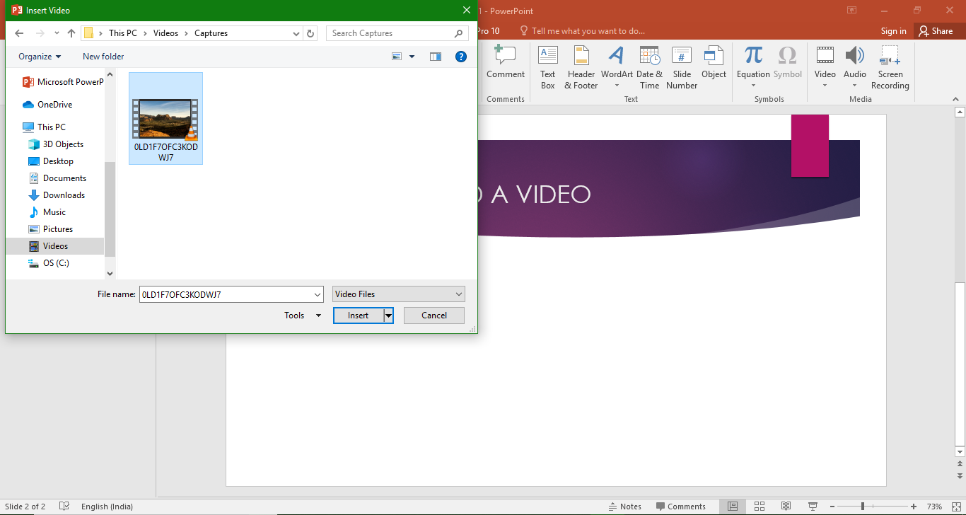 How to embed a video in PowerPoint