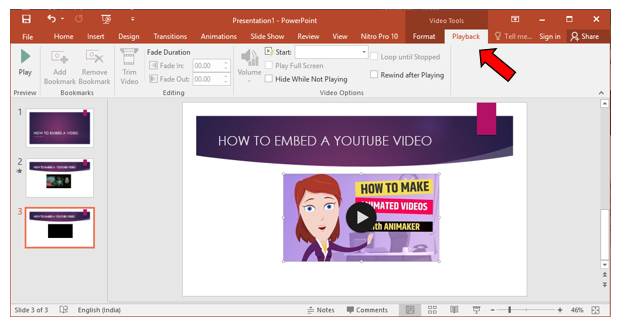 Embed youtube video PowerPoint