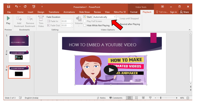 Embed youtube video PowerPoint