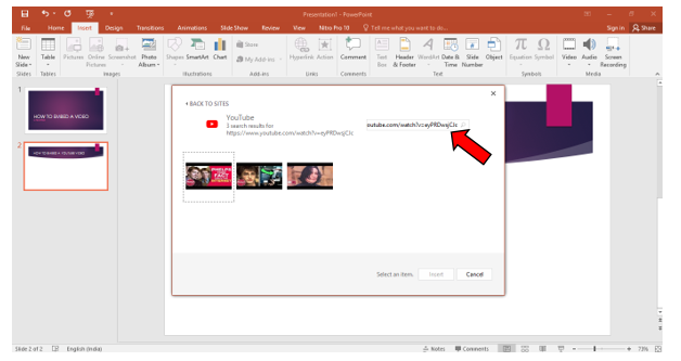 Embed youtube video PowerPoint