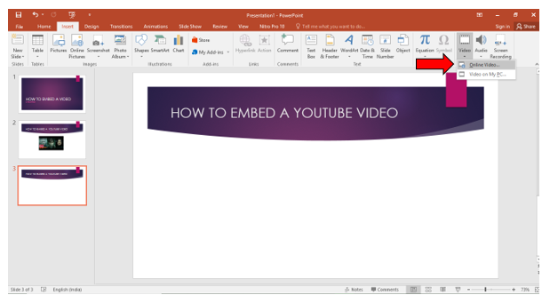 Embed youtube video PowerPoint