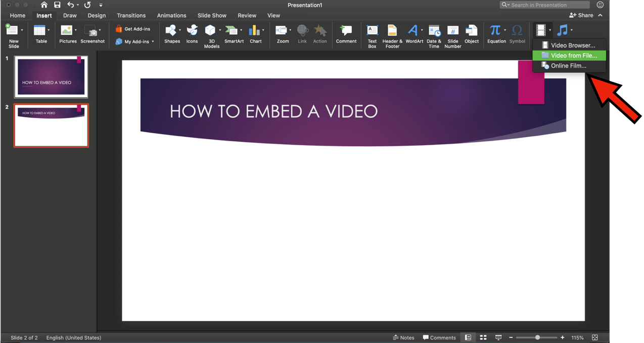 how to embed a video