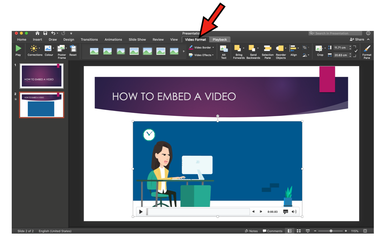 how to embed a video