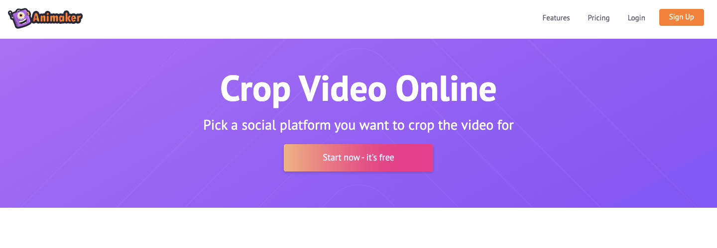 animaker crop video tool
