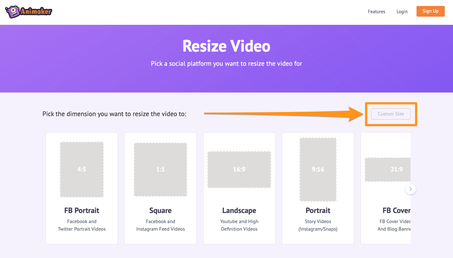 resize video to custom dimensions