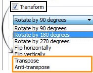 transpose or antitranspose