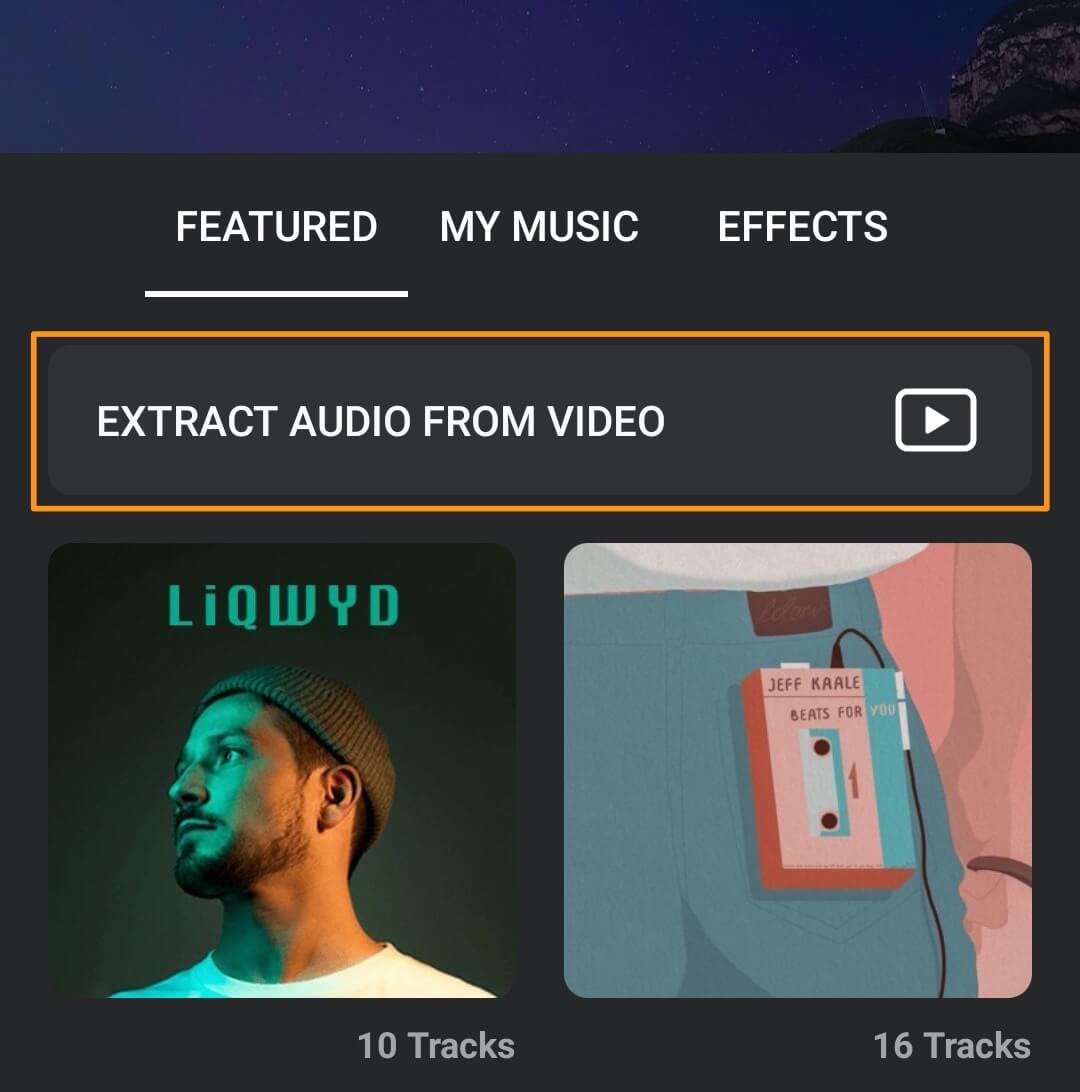 tap extract audio from video