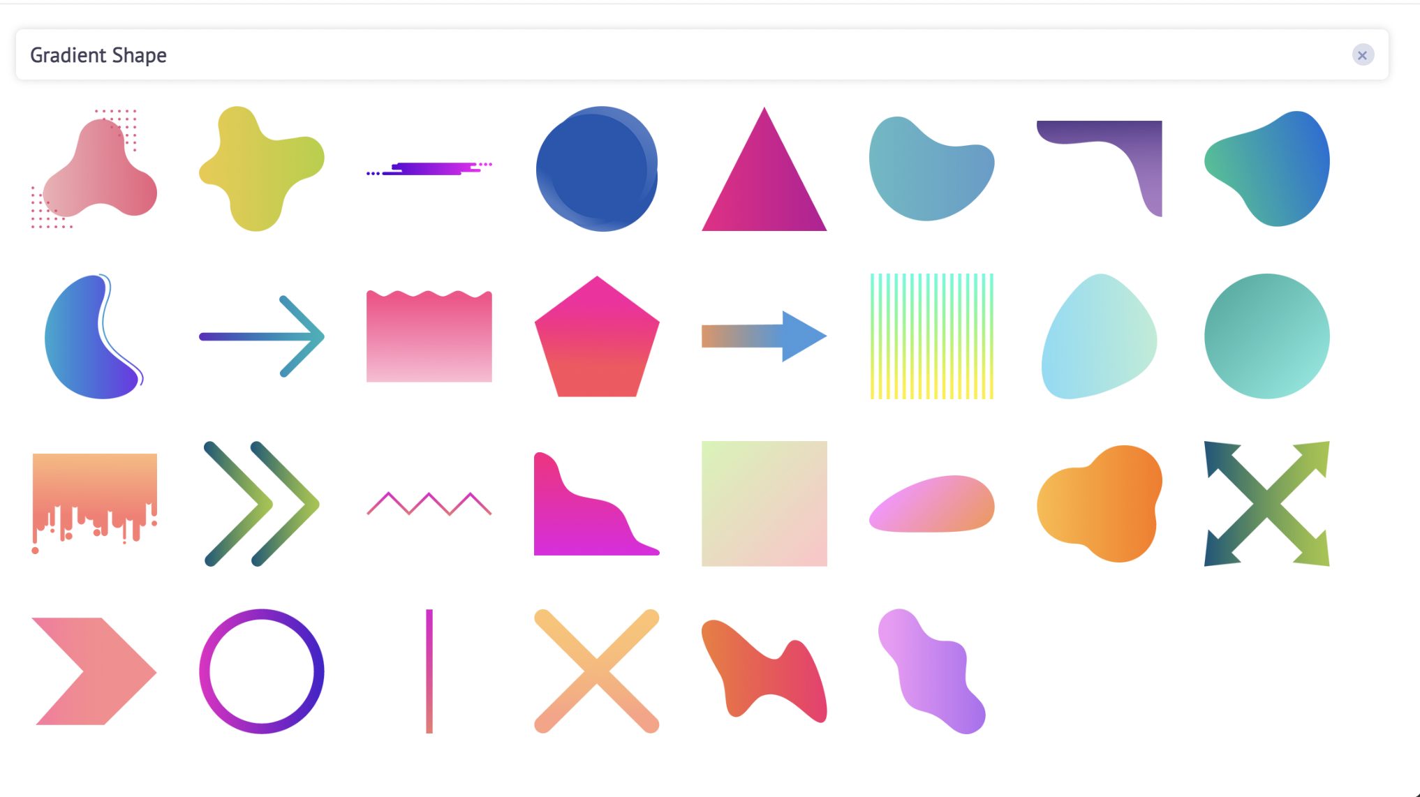 Gradient shapes in Animaker Deck