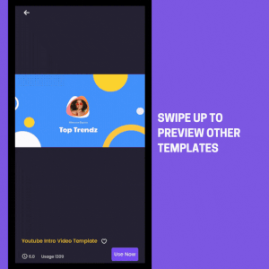 Preview templates by scrolling up