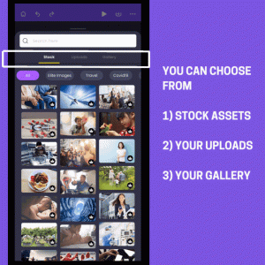 Choose From Gallery or Stock Images & Videos