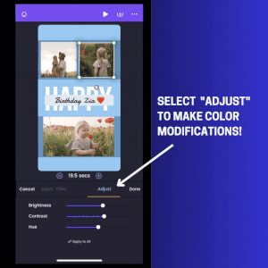 Make Adjustments to Video Collage