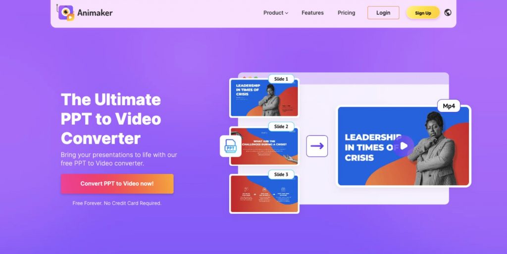 Animaker PPT to video converter
