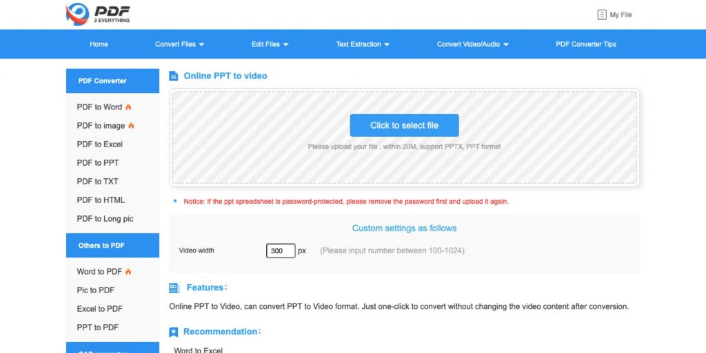 pdf2everything ppt to video converter