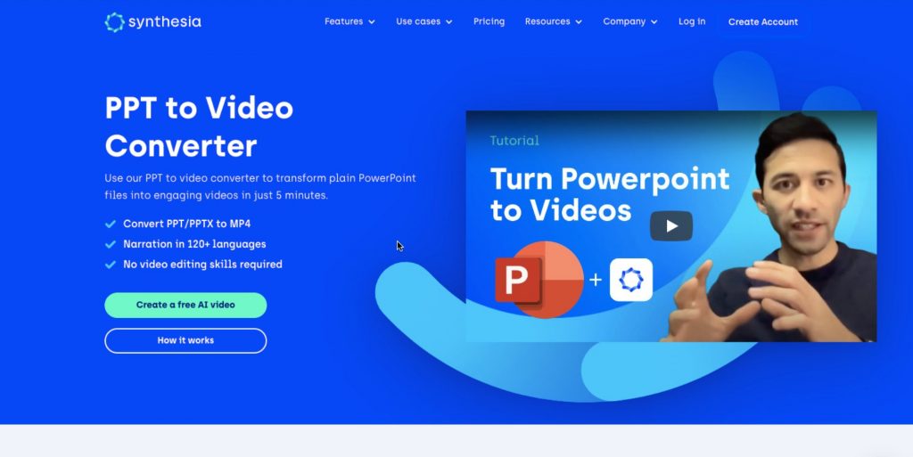 synthesia ppt to video