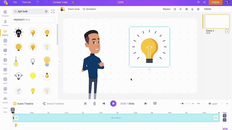 property duration in timeline