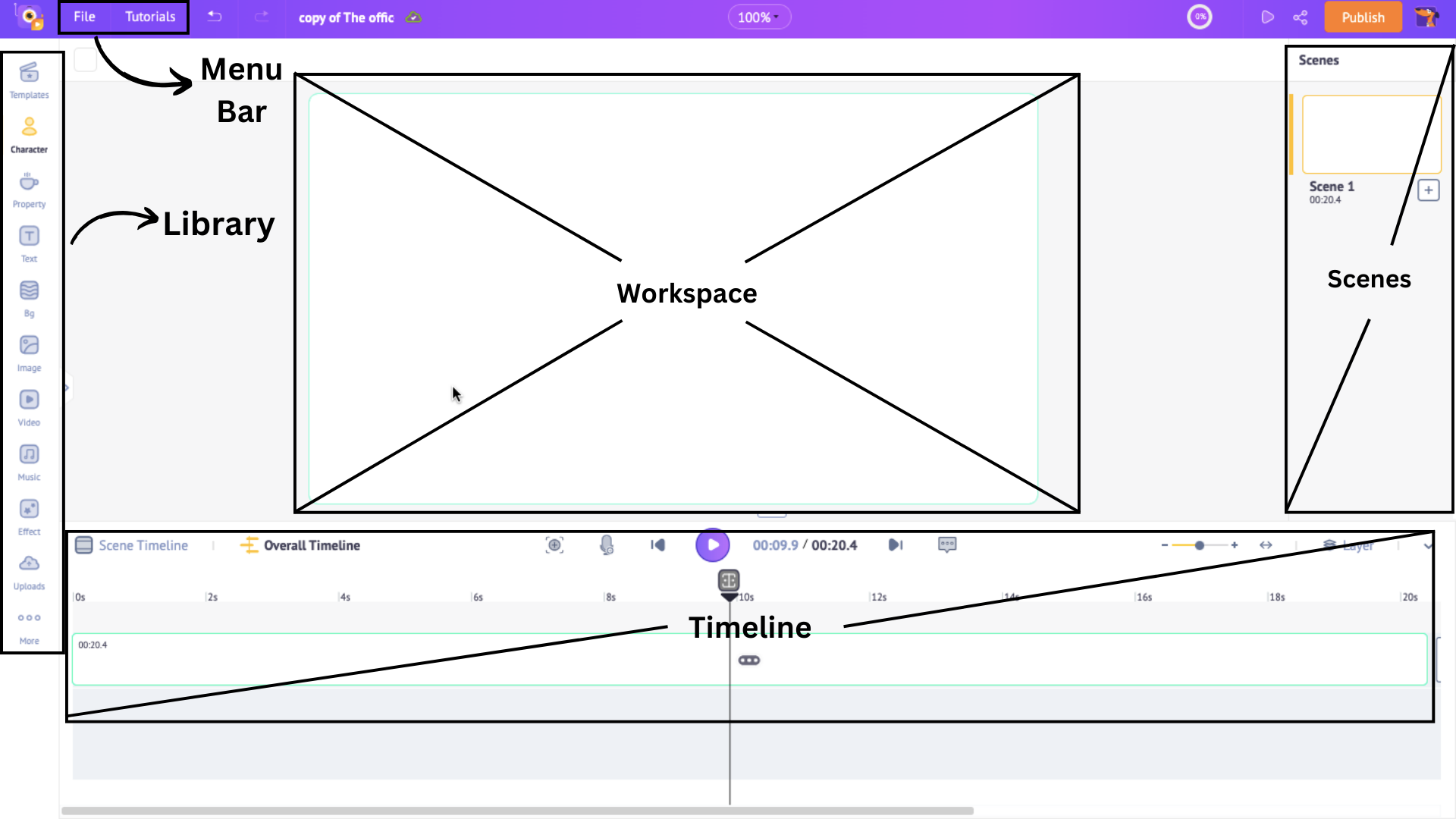 animaker interface