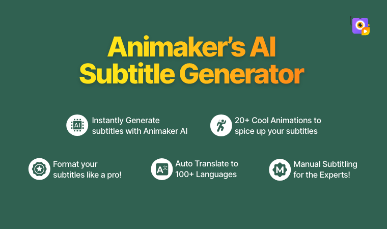 Animaker's subtitle AI