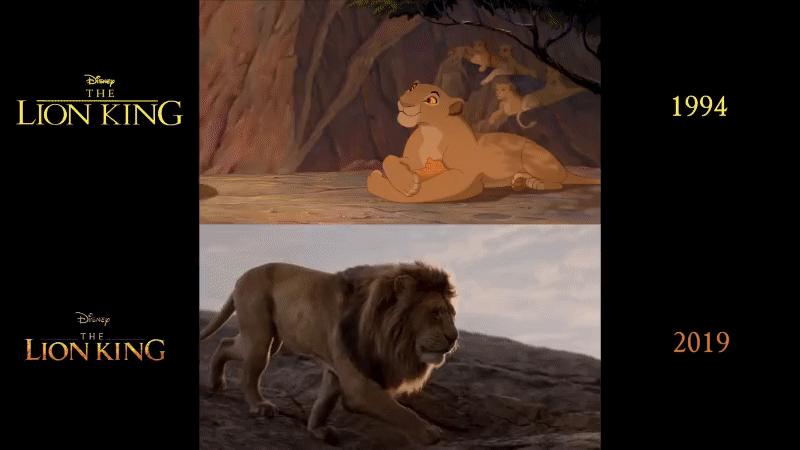 2d vs 3d version of lion king