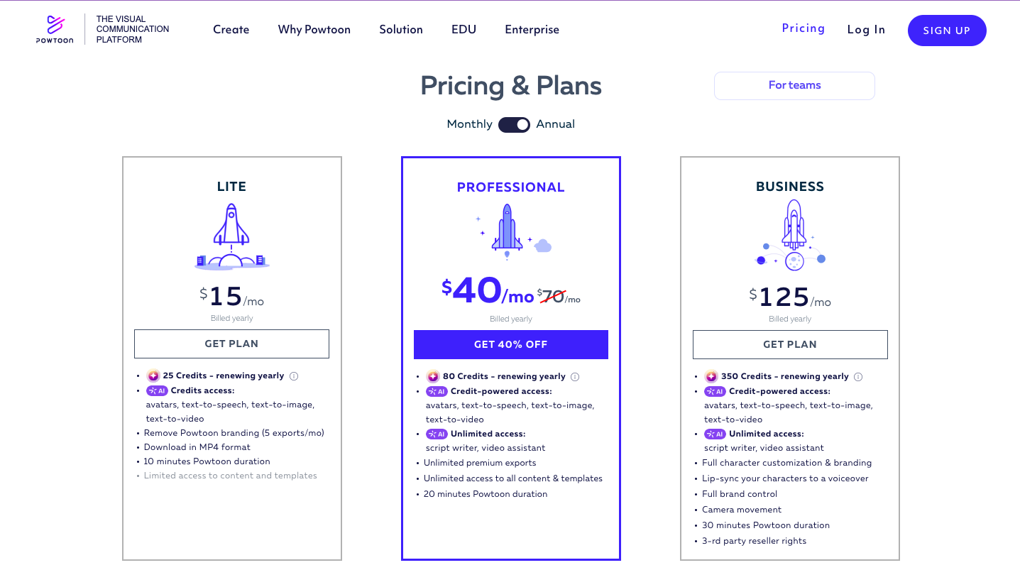 powtoon pricing