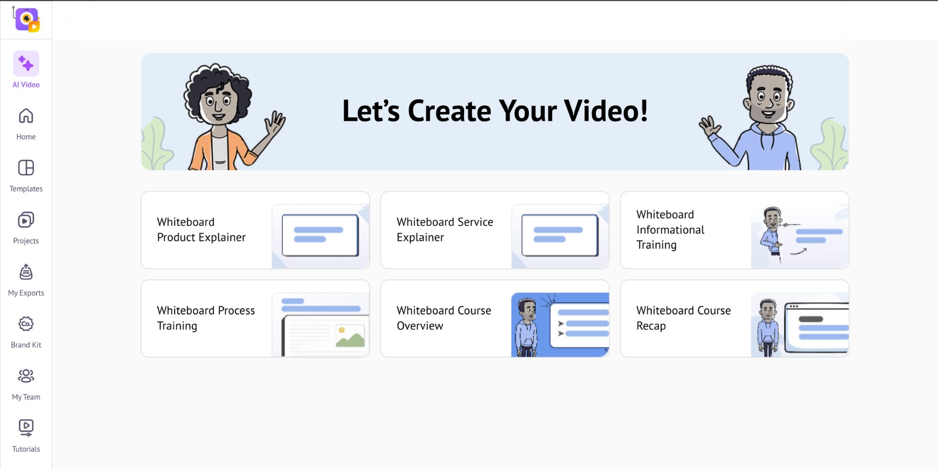 whiteboard video category window