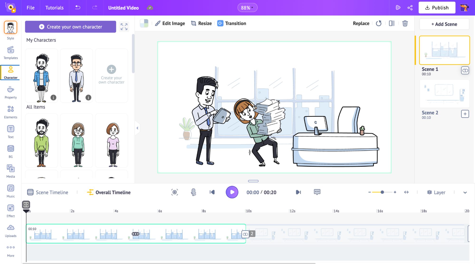 Animaker whiteboard animation software
