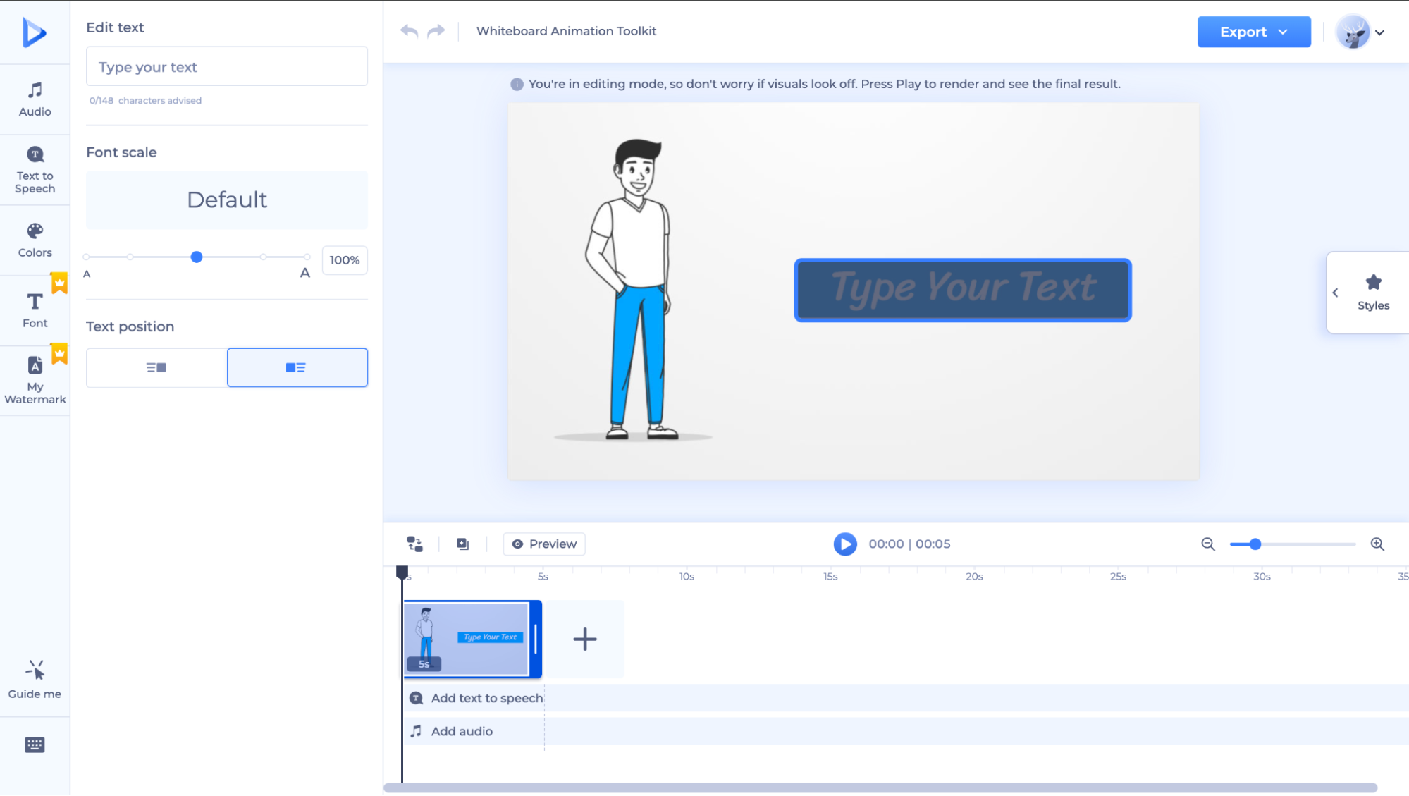 Renderforest Whiteboard Animation software