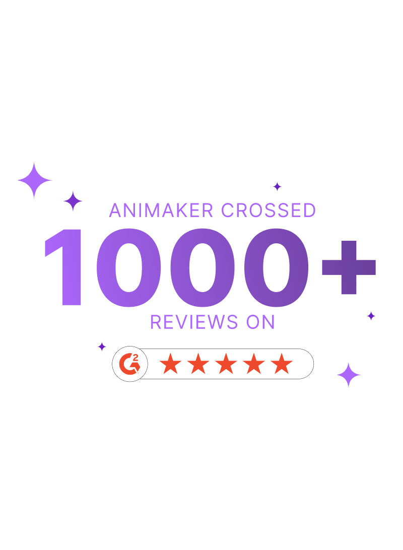 Animaker crossed 1,000 reviews on G2