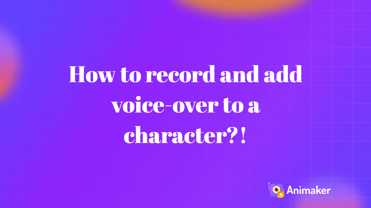 How to record and add voice-over to a character?!