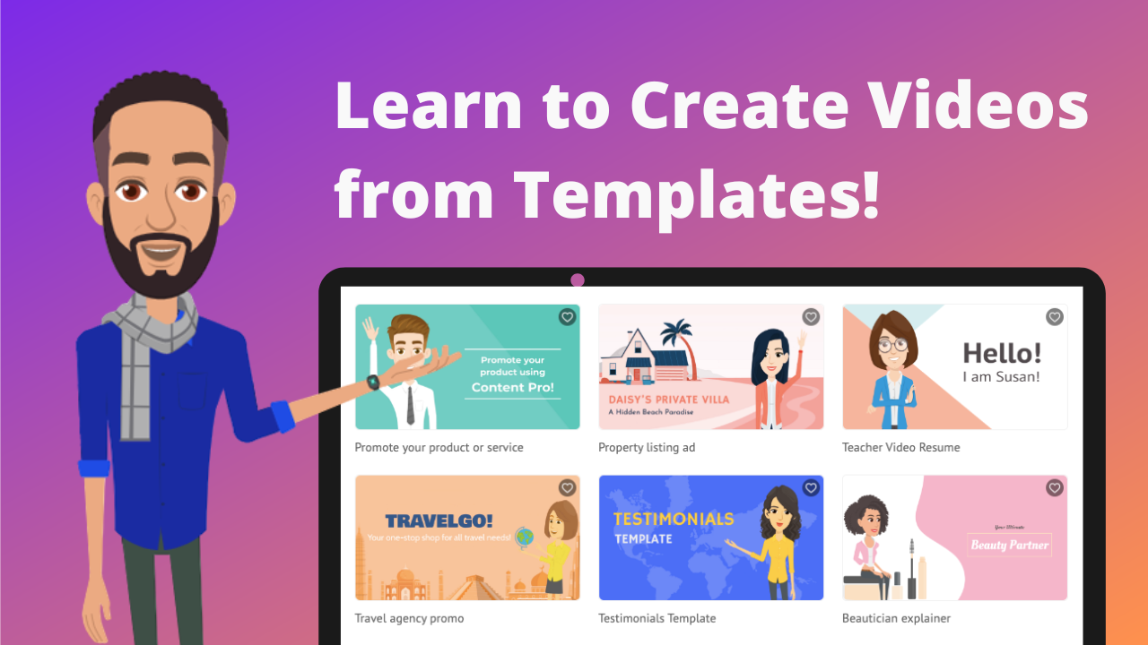 create videos using the templates