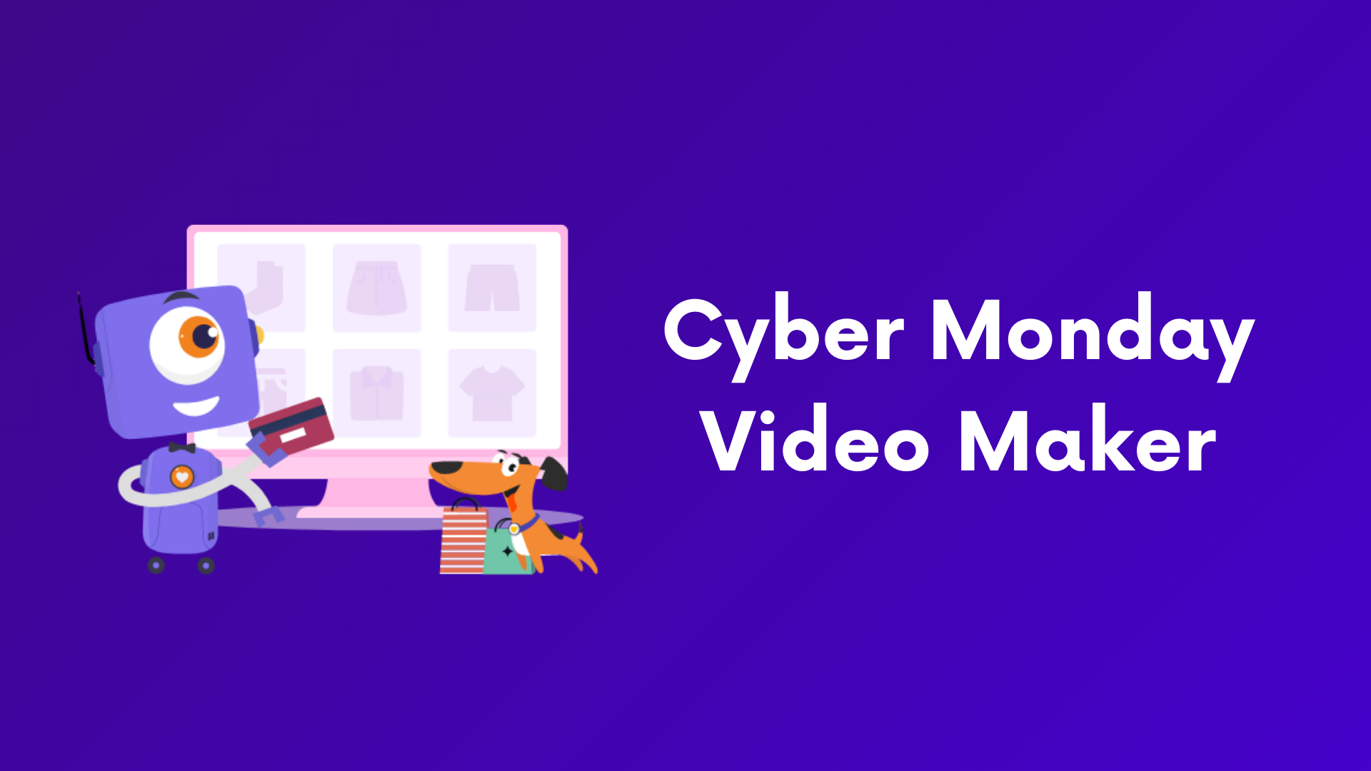 Cyber monday video maker banner image